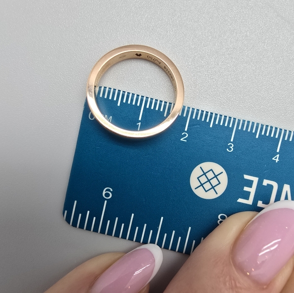 $1920 Auth Cartier C De Cartier 18K Rose Gold Diamond Band Ring Sz 51 US Sz 5.75 - Picture 8 of 9